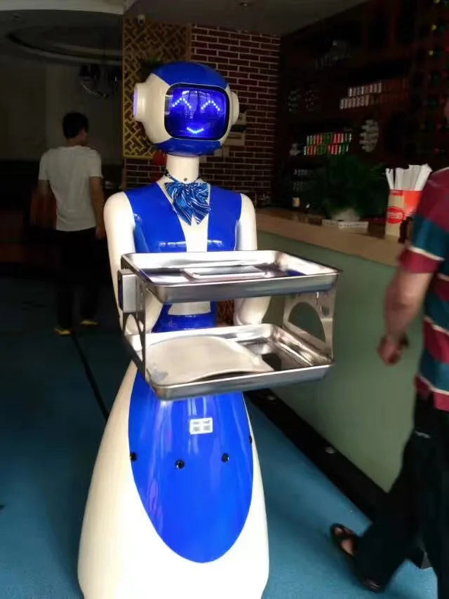 Humanoid Robot waitress for restaurant, hotel food delivery robot