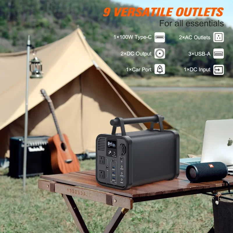 600W Portable Power Station, 567Wh solar power generator 157500mAh Pure Sine Wave AC Outlet Outdoor Emergency Mobile Power Bank