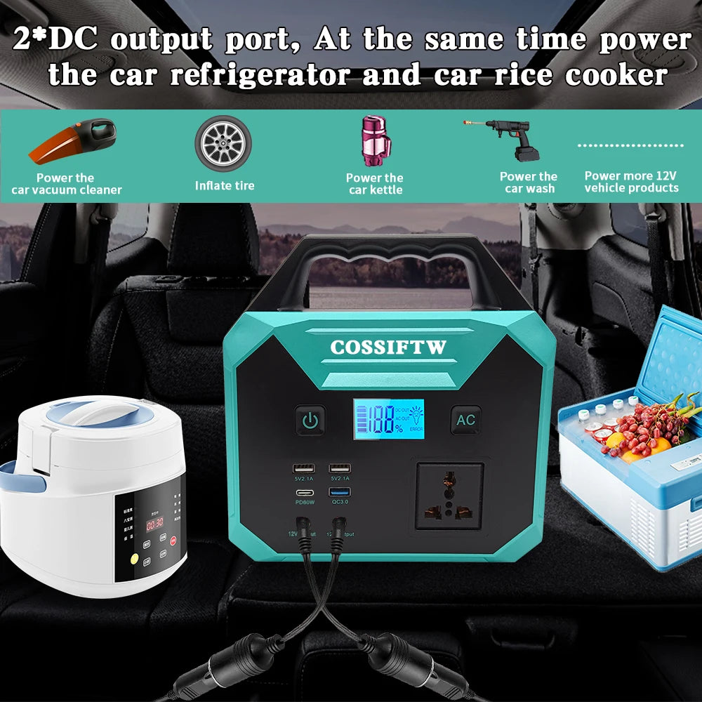 12V Starting Device Car Jumpstarter Auto Buster Car Emergency Power Bank Tool Portable Jumper Starter with 200W AC 220V Output